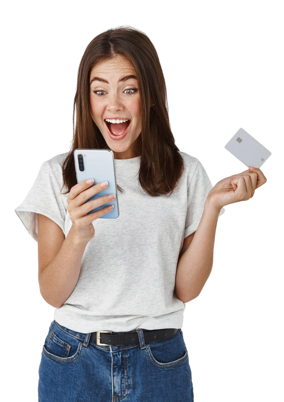 Persona usando app para solicitar préstamo